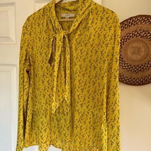 Loft Floral Peplum Blouse